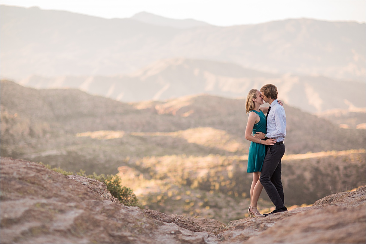 Mount Lemmon Engagement at Sunrise, at Windy Point, Tucson, Arizona