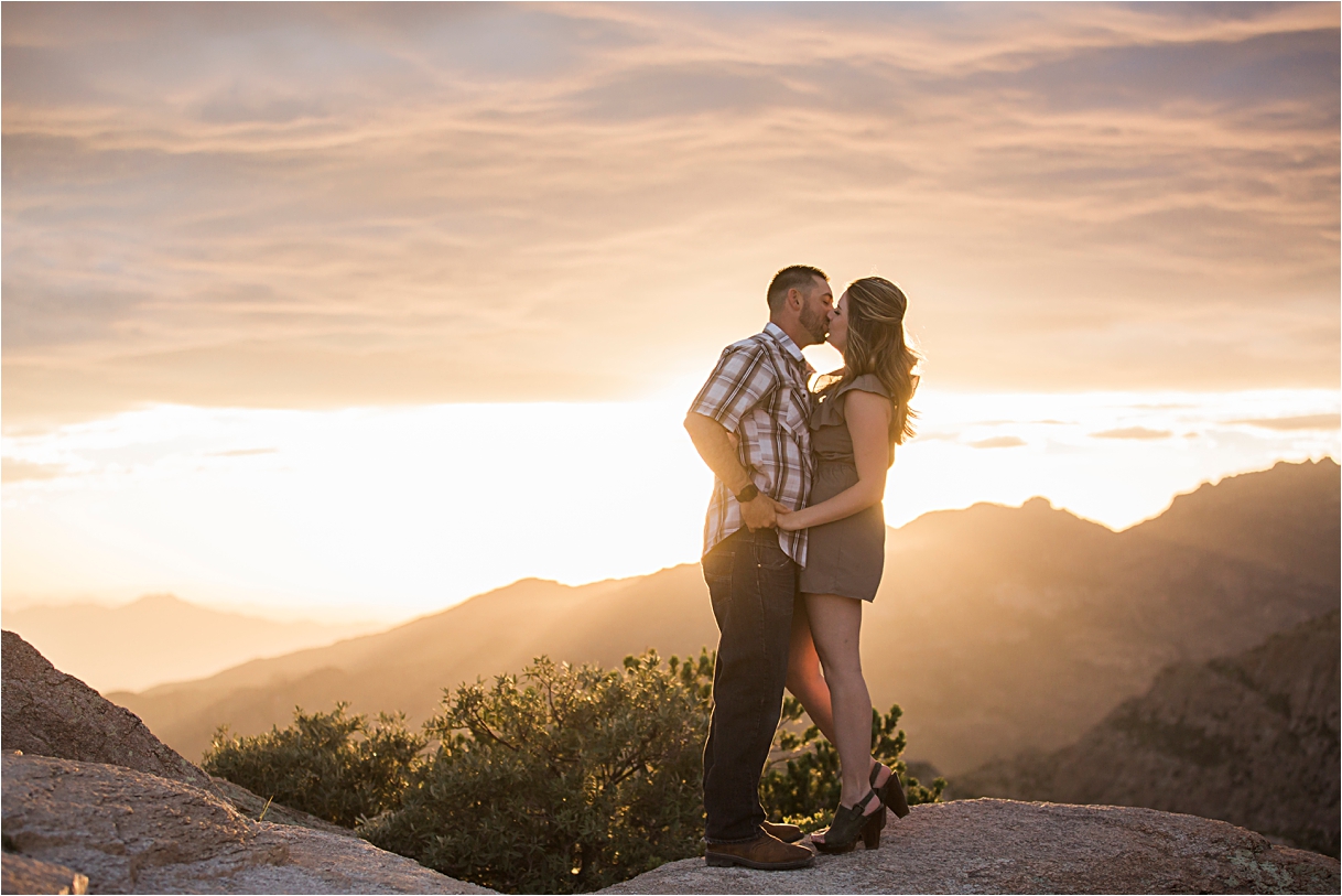 Sunset kiss at Windy Vista Point on Mount Lemmon